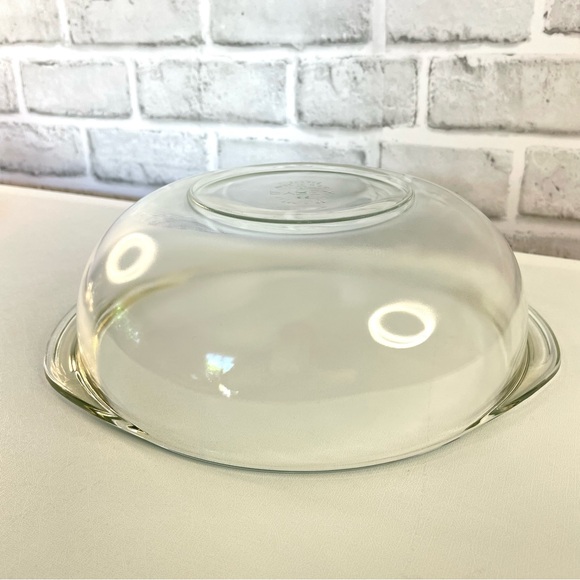 Vintage Pyrex/Beunilum Serving Dish Set - Clear Glass Bowl With Aluminum Cover - Picture 10 of 12
